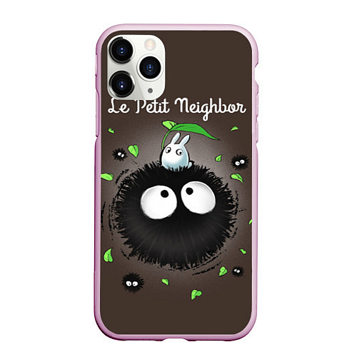 Чехол iPhone 11 Pro матовый My Neighbor Totoro / 3D-Розовый – фото 1