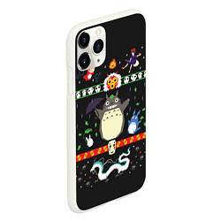 Чехол iPhone 11 Pro матовый Totoro, цвет: 3D-белый — фото 2