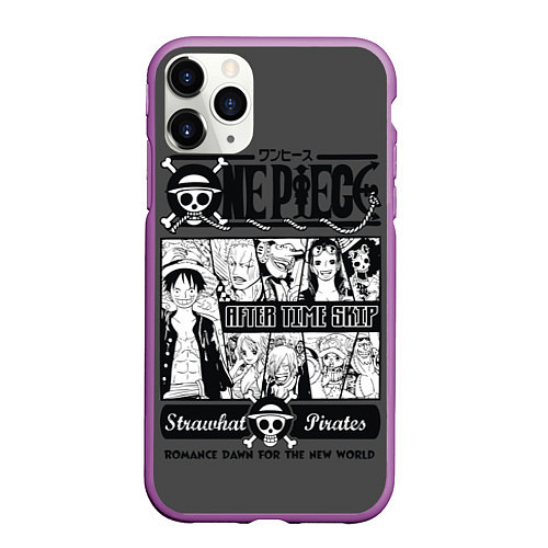 Чехол iPhone 11 Pro матовый One Piece / 3D-Фиолетовый – фото 1