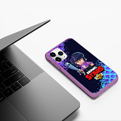 Чехол iPhone 11 Pro матовый BRAWL STARS BIBI, цвет: 3D-фиолетовый — фото 2