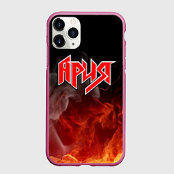 Чехол iPhone 11 Pro матовый АРИЯ, цвет: 3D-малиновый