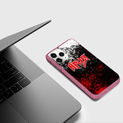 Чехол iPhone 11 Pro матовый АРИЯ, цвет: 3D-малиновый — фото 2