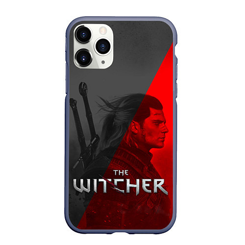 Чехол iPhone 11 Pro матовый THE WITCHER / 3D-Серый – фото 1