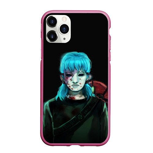 Чехол iPhone 11 Pro матовый Sally face / 3D-Малиновый – фото 1