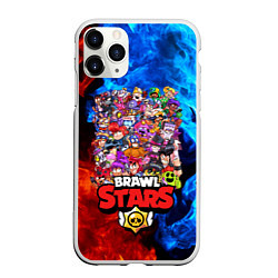 Чехол iPhone 11 Pro матовый BRAWL STARS ВСЕ ПЕРСОНАЖИ