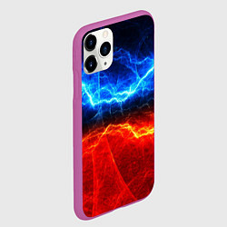 Чехол iPhone 11 Pro матовый Лёд и огонь, цвет: 3D-фиолетовый — фото 2