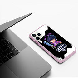 Чехол iPhone 11 Pro матовый BRAWL STARS BIBI, цвет: 3D-розовый — фото 2