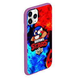 Чехол iPhone 11 Pro матовый Brawl Stars El Primo, цвет: 3D-фиолетовый — фото 2