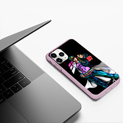 Чехол iPhone 11 Pro матовый JOJOS BIZARRE ADVENTURE, цвет: 3D-розовый — фото 2