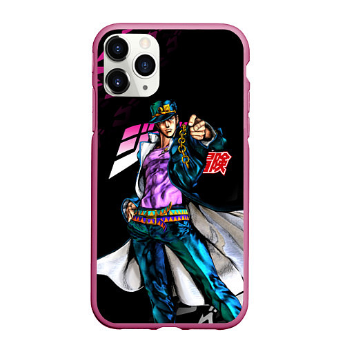 Чехол iPhone 11 Pro матовый JOJOS BIZARRE ADVENTURE / 3D-Малиновый – фото 1