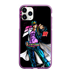 Чехол iPhone 11 Pro матовый JOJOS BIZARRE ADVENTURE, цвет: 3D-фиолетовый