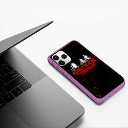 Чехол iPhone 11 Pro матовый STRANGER THINGS, цвет: 3D-фиолетовый — фото 2