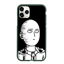 Чехол iPhone 11 Pro матовый ONE-PUNCH MAN, цвет: 3D-темно-зеленый