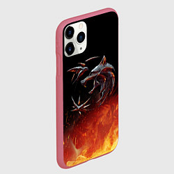Чехол iPhone 11 Pro матовый Ведьмак сериал, цвет: 3D-малиновый — фото 2