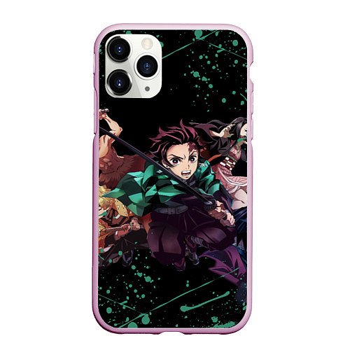 Чехол iPhone 11 Pro матовый KIMETSU NO YAIBA / 3D-Розовый – фото 1