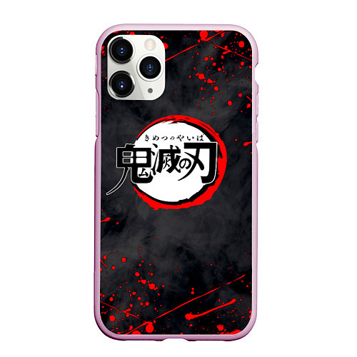 Чехол iPhone 11 Pro матовый KIMETSU NO YAIBA / 3D-Розовый – фото 1