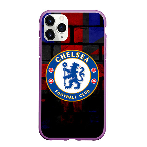 Чехол iPhone 11 Pro матовый Chelsea / 3D-Фиолетовый – фото 1