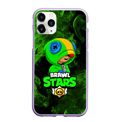 Чехол iPhone 11 Pro матовый BRAWL STARS LEON, цвет: 3D-светло-сиреневый