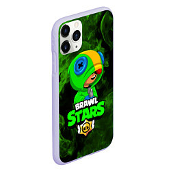 Чехол iPhone 11 Pro матовый BRAWL STARS LEON, цвет: 3D-светло-сиреневый — фото 2