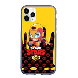 Чехол iPhone 11 Pro матовый BRAWL STARS MAX, цвет: 3D-серый