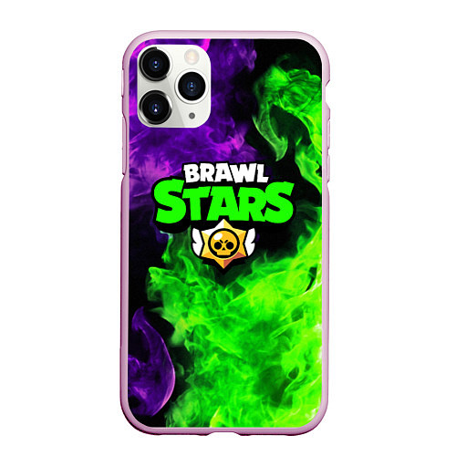 Чехол iPhone 11 Pro матовый BRAWL STARS / 3D-Розовый – фото 1