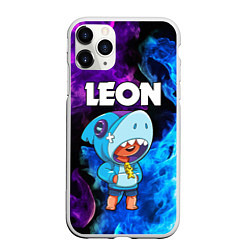 Чехол iPhone 11 Pro матовый BRAWL STARS LEON SHARK