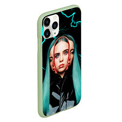 Чехол iPhone 11 Pro матовый BILLIE EILISH, цвет: 3D-салатовый — фото 2