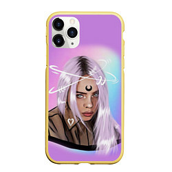 Чехол iPhone 11 Pro матовый BILLIE EILISH, цвет: 3D-желтый