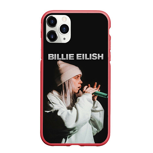 Чехол iPhone 11 Pro матовый BILLIE EILISH / 3D-Красный – фото 1