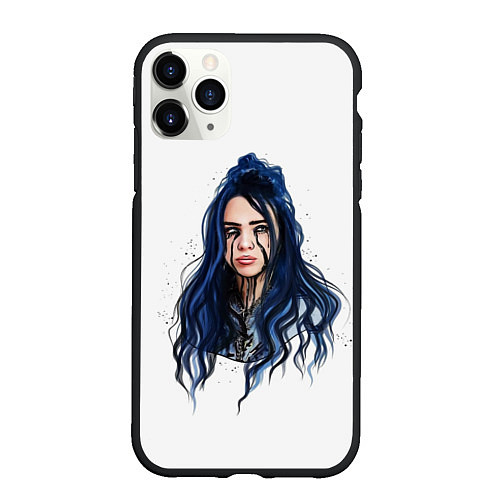 Чехол iPhone 11 Pro матовый BILLIE EILISH / 3D-Черный – фото 1