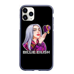 Чехол iPhone 11 Pro матовый BILLIE EILISH, цвет: 3D-серый