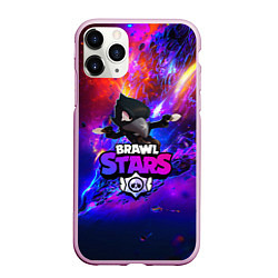 Чехол iPhone 11 Pro матовый BRAWL STARS CROW, цвет: 3D-розовый