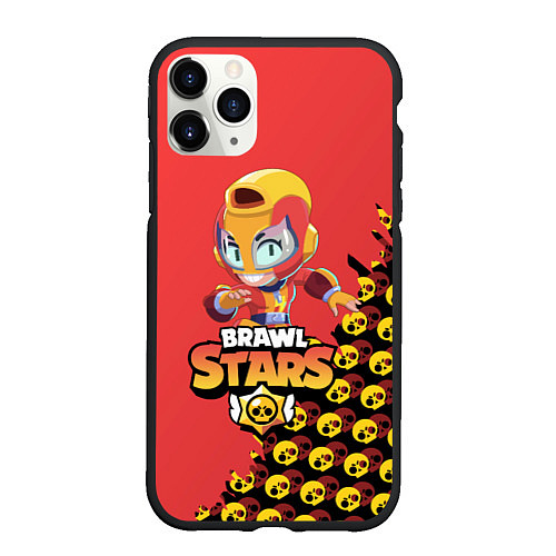 Чехол iPhone 11 Pro матовый BRAWL STARS MAX / 3D-Черный – фото 1