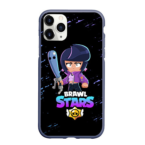 Чехол iPhone 11 Pro матовый BRAWL STARS BIBI / 3D-Серый – фото 1