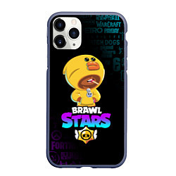 Чехол iPhone 11 Pro матовый BRAWL STARS SALLY LEON, цвет: 3D-серый