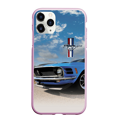 Чехол iPhone 11 Pro матовый Mustang / 3D-Розовый – фото 1