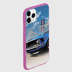 Чехол iPhone 11 Pro матовый Mustang, цвет: 3D-фиолетовый — фото 2