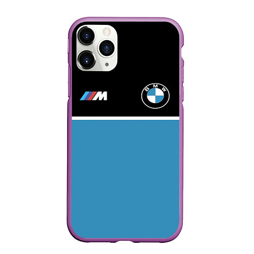 Чехол iPhone 11 Pro матовый BMW БМВ / 3D-Фиолетовый – фото 1