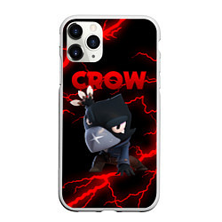 Чехол iPhone 11 Pro матовый BRAWL STARS CROW, цвет: 3D-белый