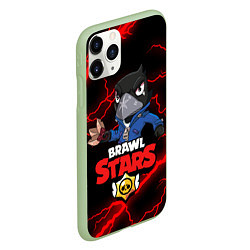 Чехол iPhone 11 Pro матовый BRAWL STARS CROW, цвет: 3D-салатовый — фото 2