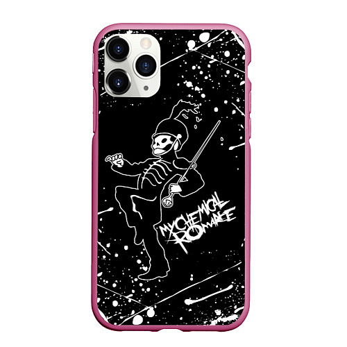 Чехол iPhone 11 Pro матовый My Chemical Romance / 3D-Малиновый – фото 1