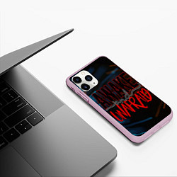 Чехол iPhone 11 Pro матовый Awake unafraid, цвет: 3D-розовый — фото 2