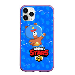 Чехол iPhone 11 Pro матовый BRAWL STARS EL BROWN, цвет: 3D-фиолетовый