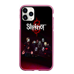 Чехол iPhone 11 Pro матовый Slipknot, цвет: 3D-малиновый