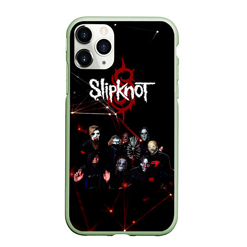 Чехол iPhone 11 Pro матовый Slipknot / 3D-Салатовый – фото 1