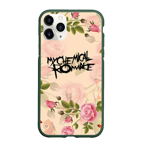 Чехол iPhone 11 Pro матовый My Chemical Romance / 3D-Темно-зеленый – фото 1