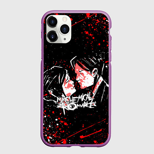 Чехол iPhone 11 Pro матовый My Chemical Romance / 3D-Фиолетовый – фото 1