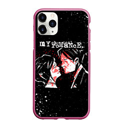 Чехол iPhone 11 Pro матовый My Chemical Romance, цвет: 3D-малиновый