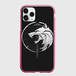 Чехол iPhone 11 Pro матовый The Witcher 3: Wild Hunt, цвет: 3D-малиновый