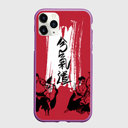 Чехол iPhone 11 Pro матовый Айкидо, цвет: 3D-фиолетовый